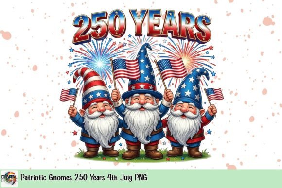 Download Patriotic Gnomes 250 Years 4th July PNG - Premium Resources