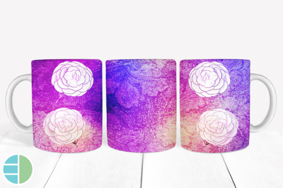 Download Mug Sublimation Vintage Flower Designs - Premium Resources