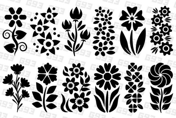 Download Flat Flower Designs - Flower designs Collection